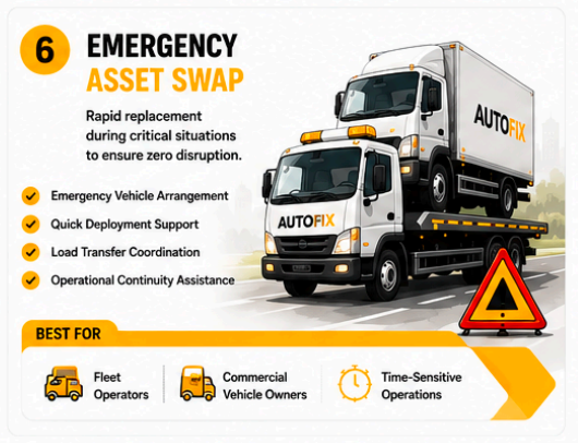 Truck Driver Requesting Roadside Assistance Through Autofix